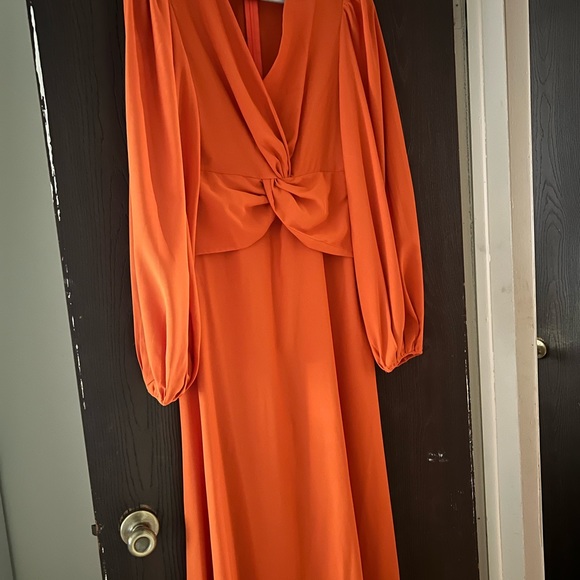 Long orange maxi dress - Picture 6 of 6